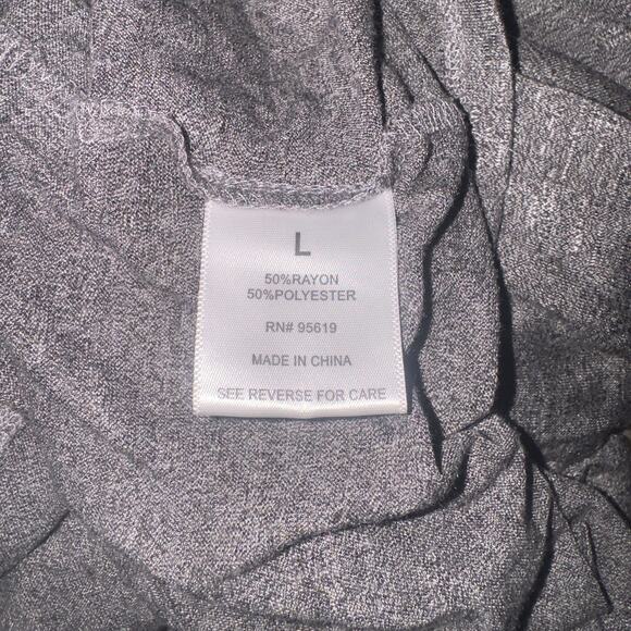 Fever Gray High-low hem tunic Top womens Size Large - Picture 6 of 6